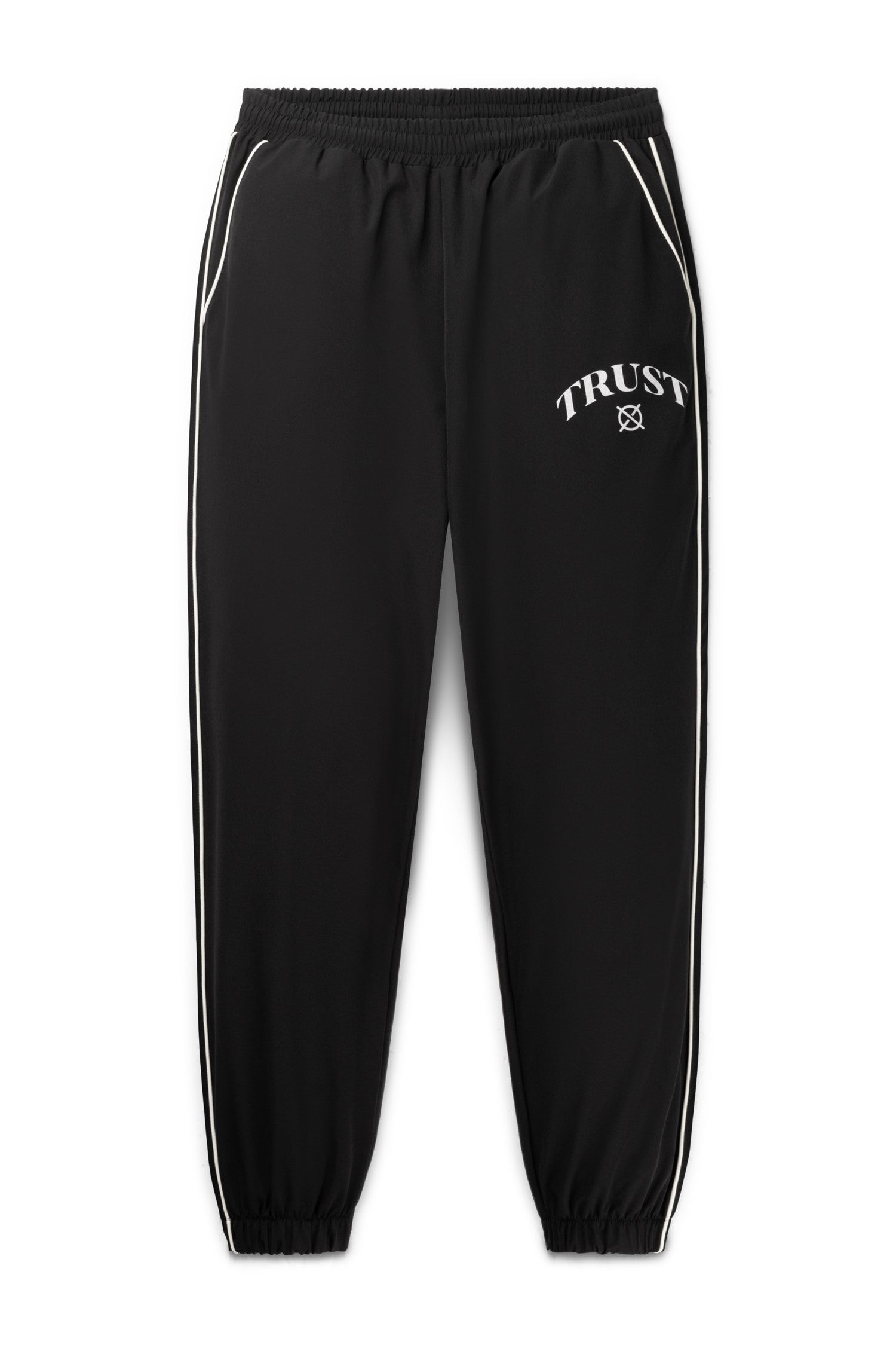 'I'AM NOT BASIC' Black Tracksuit Pants