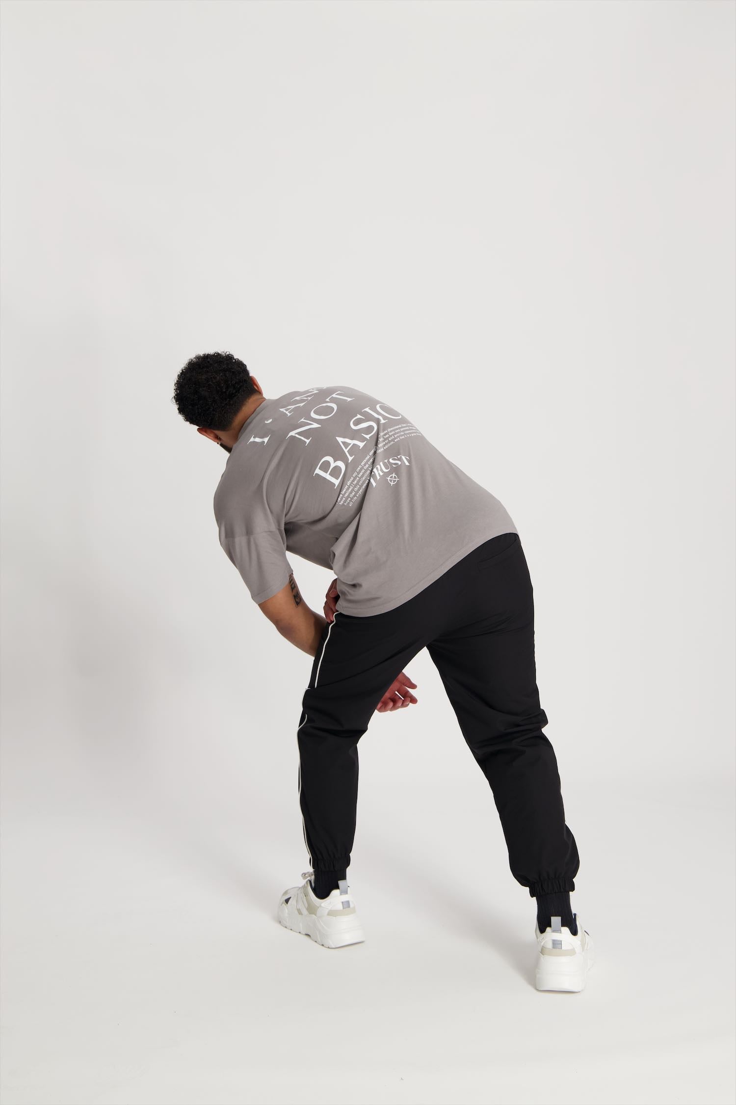 'I'AM NOT BASIC' Grey Tee