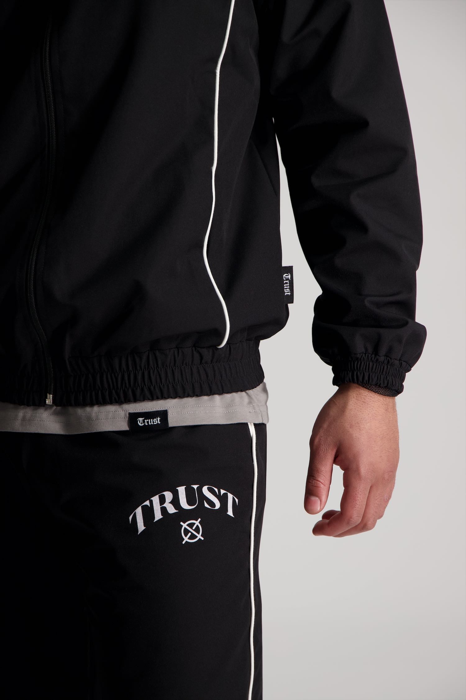 'I'AM NOT BASIC' Black Tracksuit Zipper