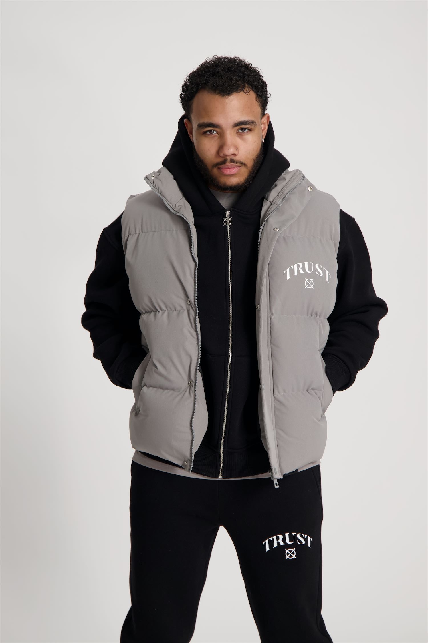 'I'AM NOT BASIC' Grey Bodywarmer