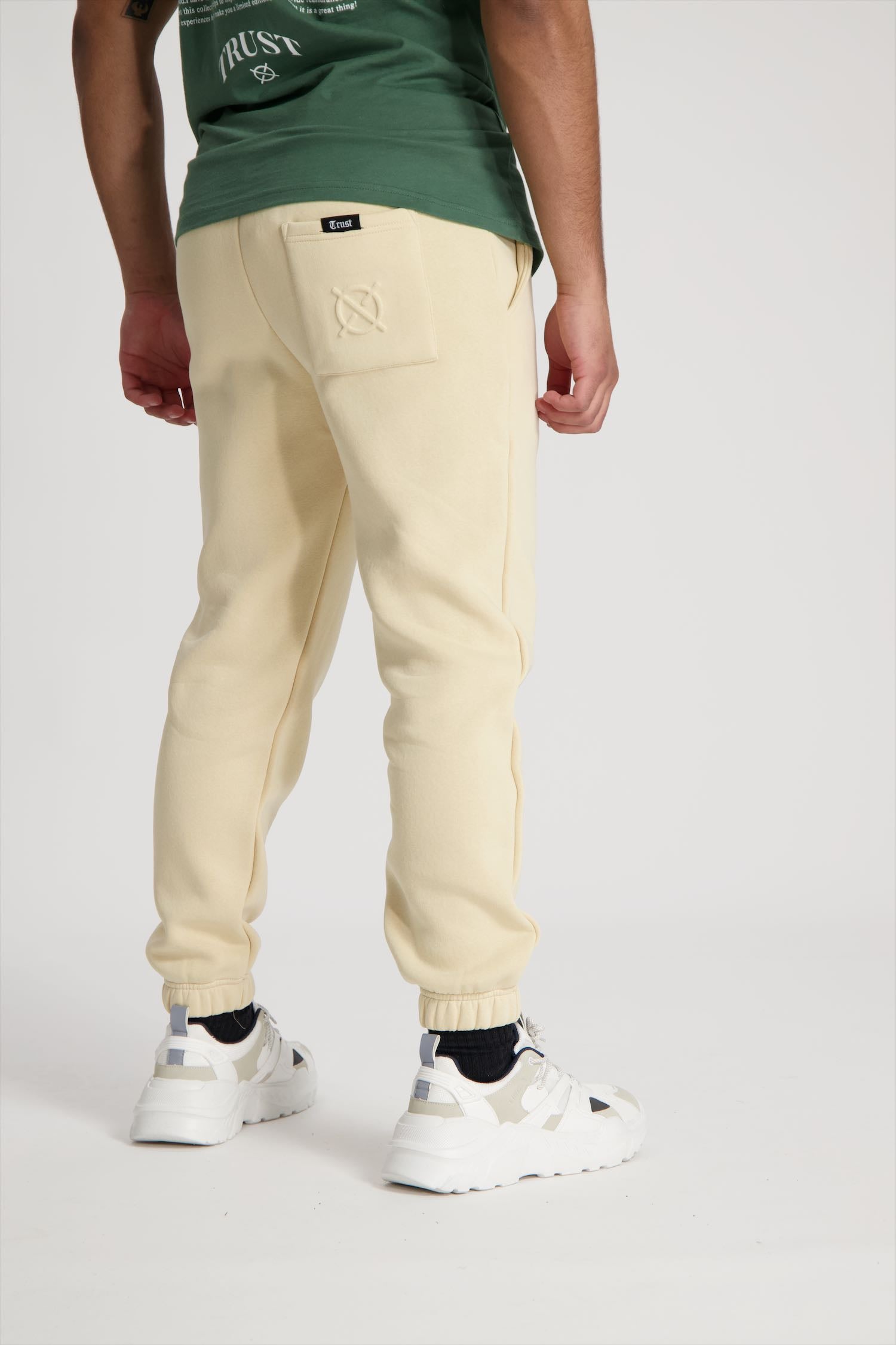 'I'AM NOT BASIC' Beige Sweatpants