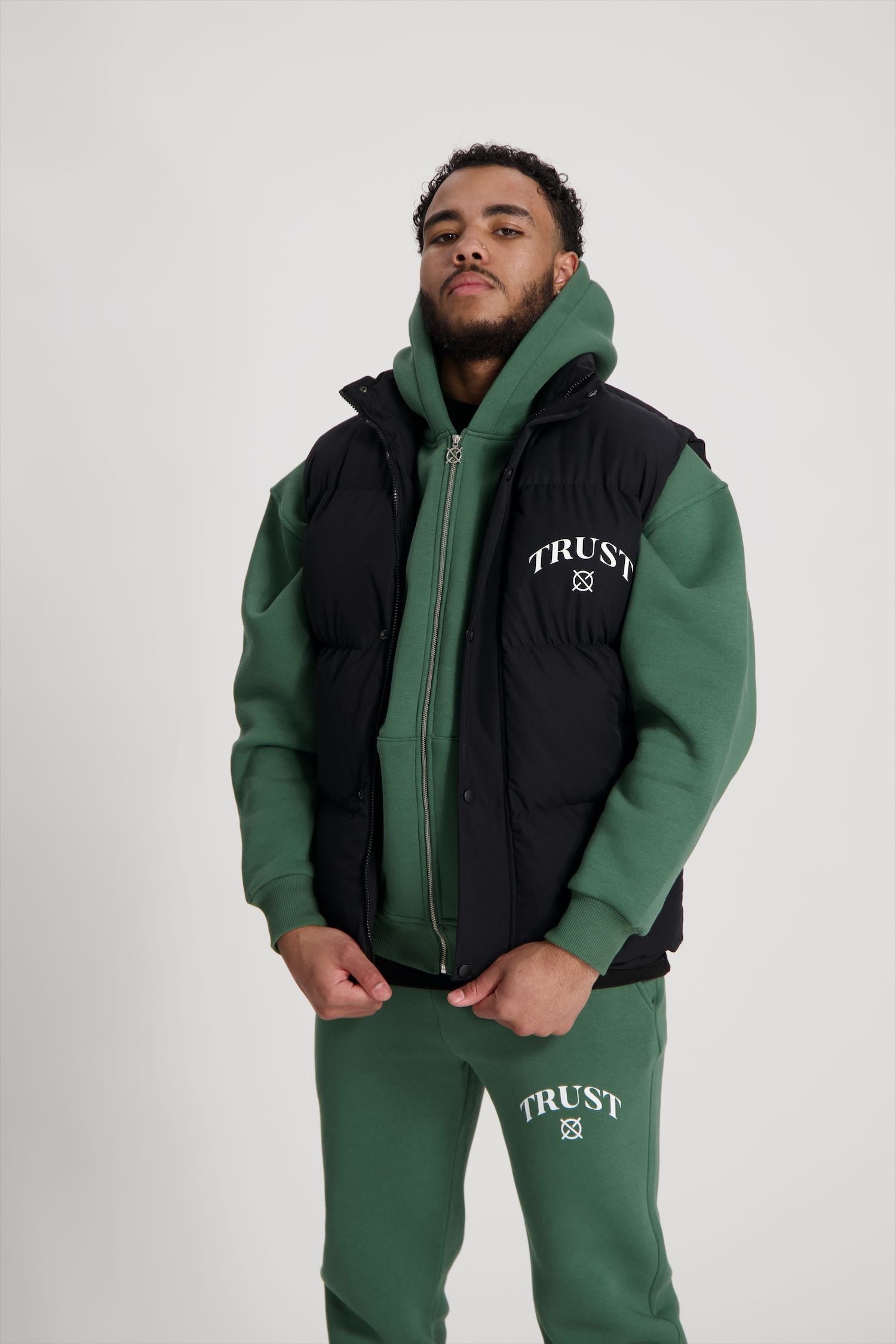 'I'AM NOT BASIC' Black Bodywarmer