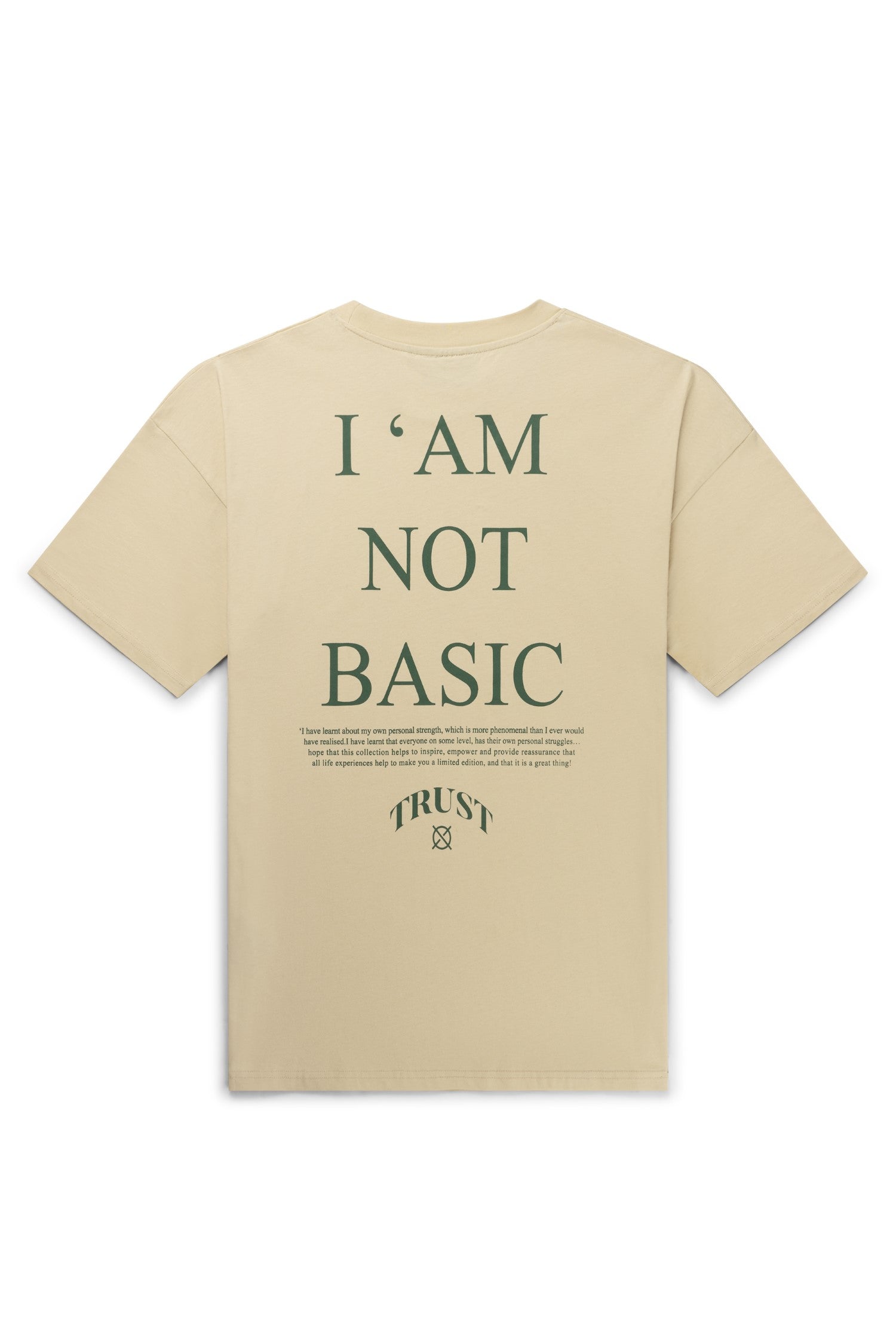 'I'AM NOT BASIC' Beige Tee
