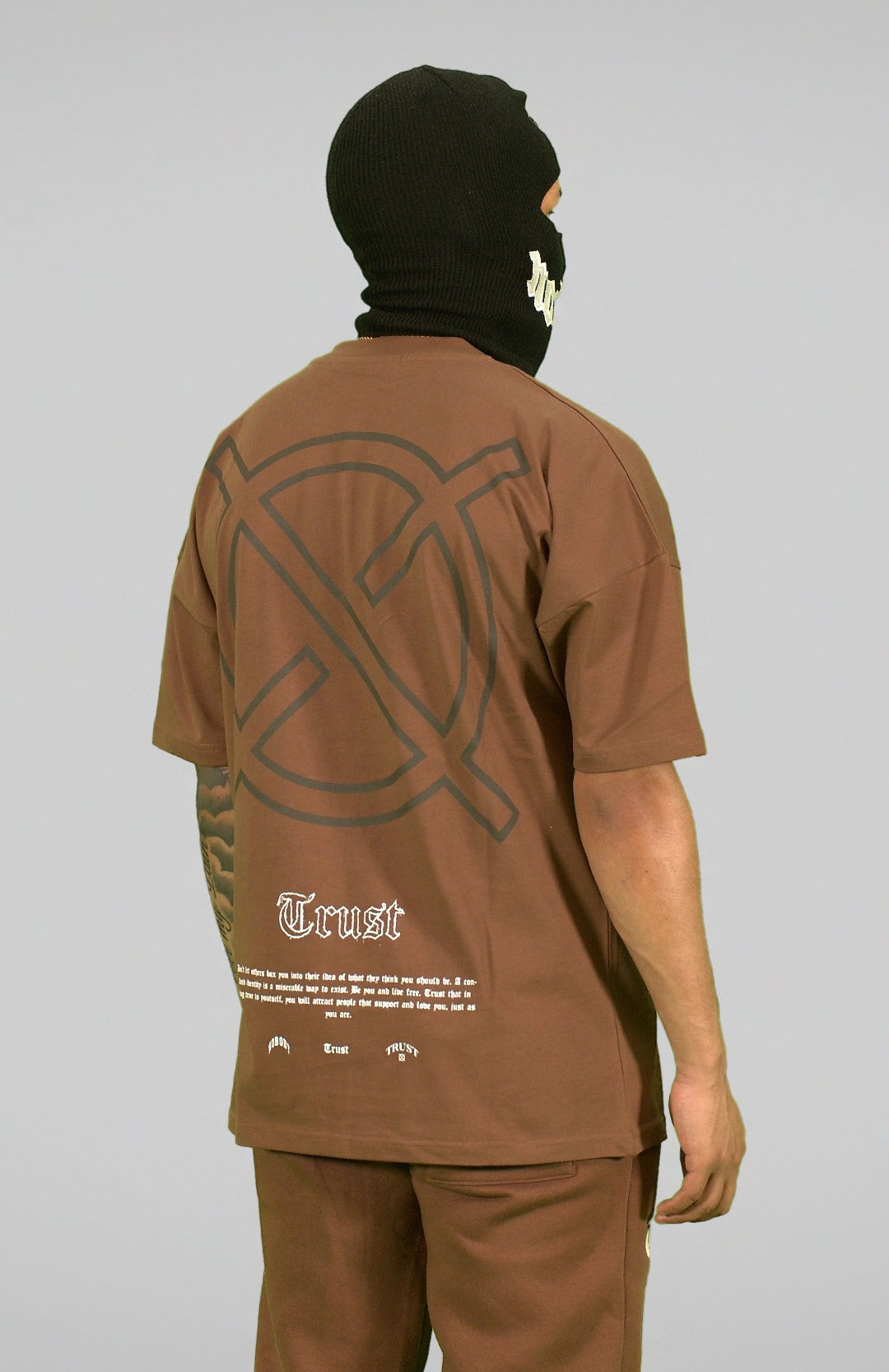 'TRUST Nobody' Brown Tee - TRUST Amsterdam