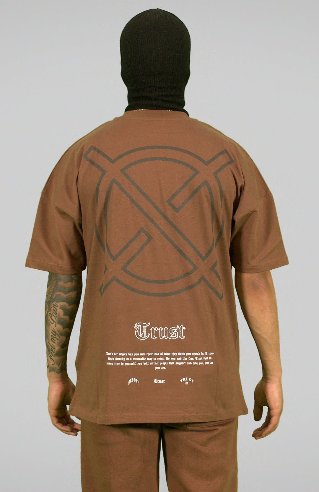 'TRUST Nobody' Brown Tee - TRUST Amsterdam