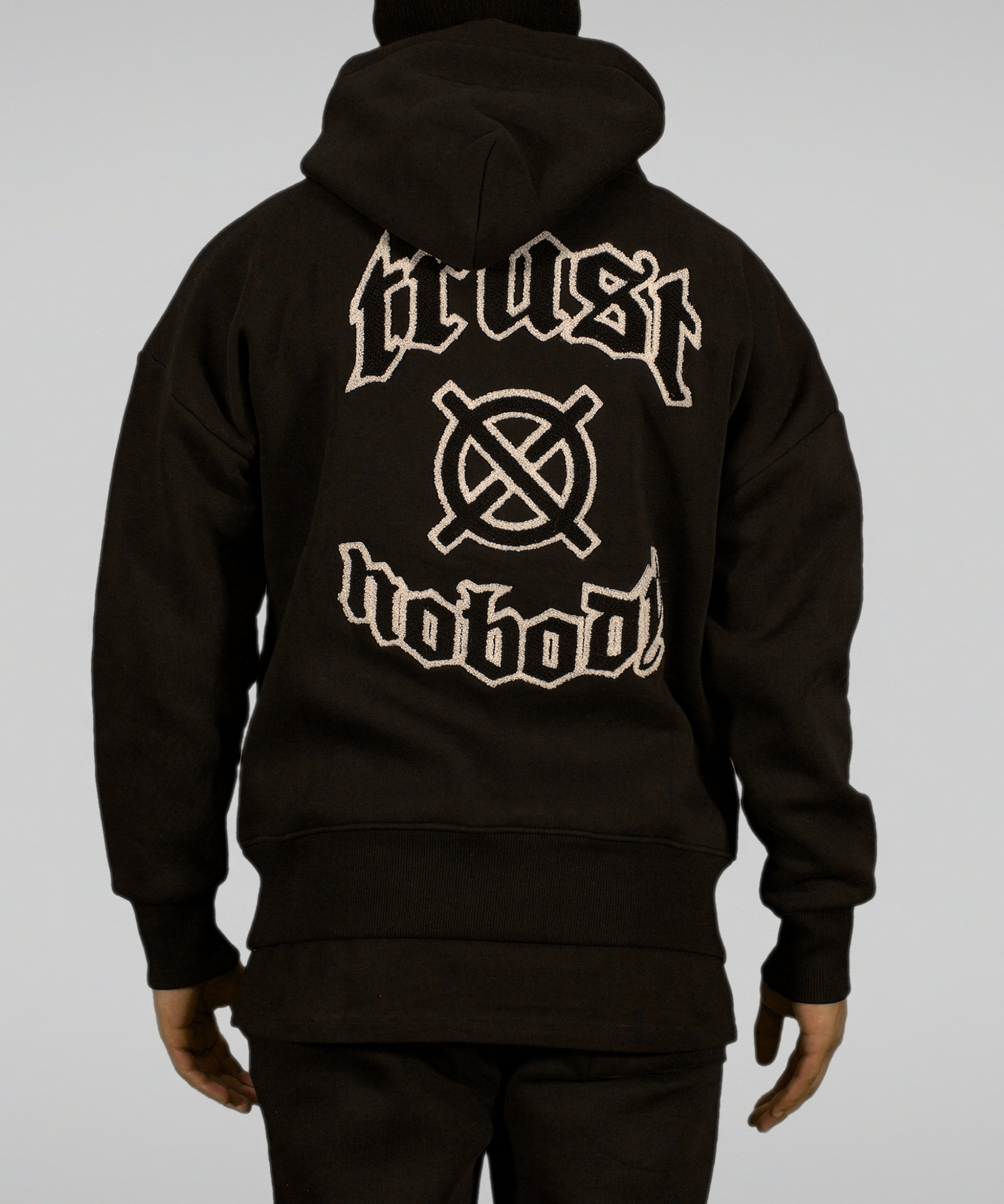 'TRUST Nobody' Dark Hoodie - TRUST Amsterdam