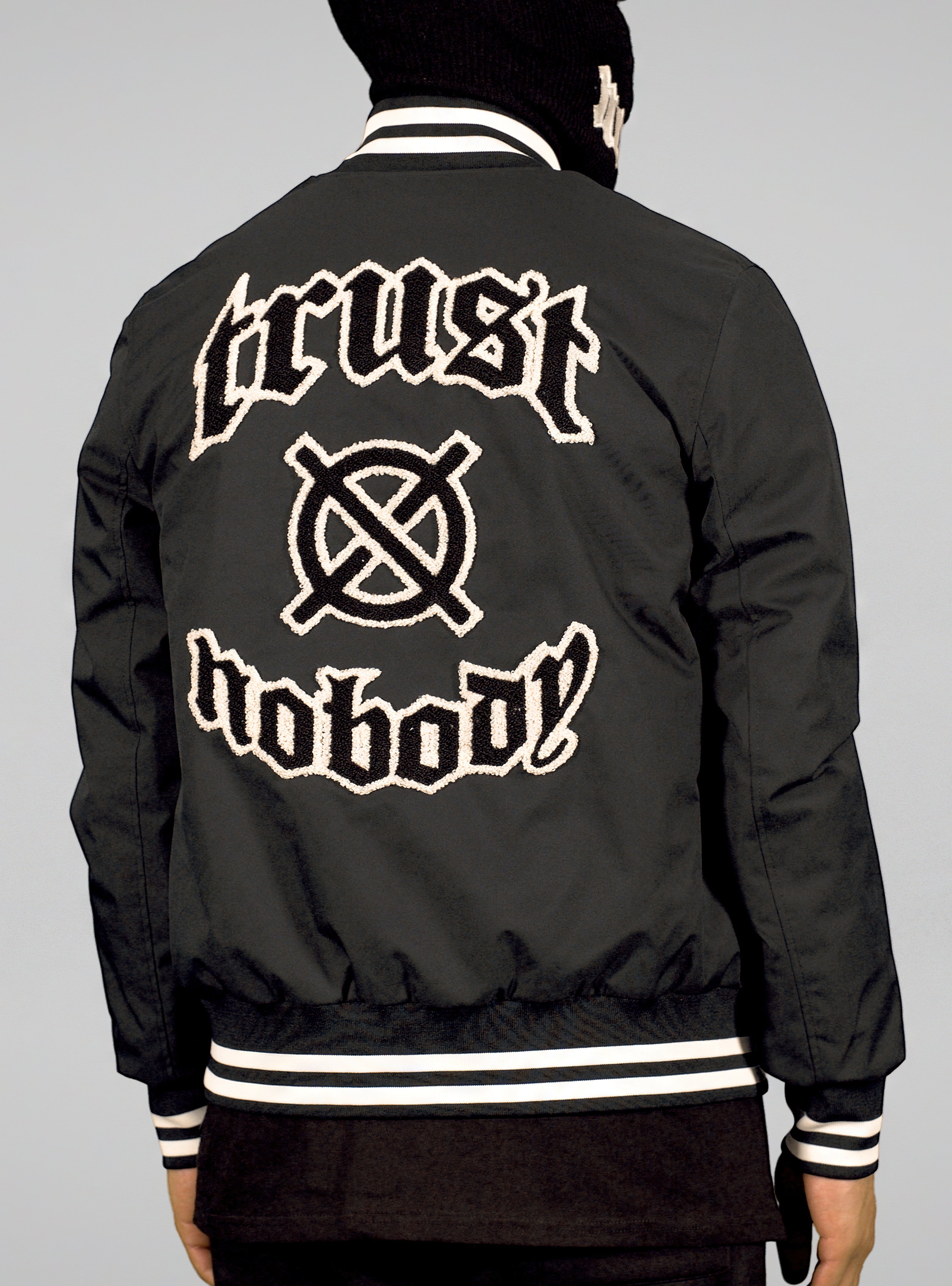 'TRUST Nobody' Navy Jacket - TRUST Amsterdam