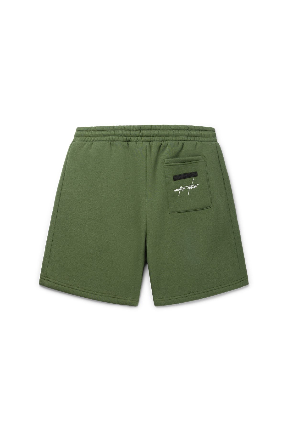 Olive green sweat discount shorts