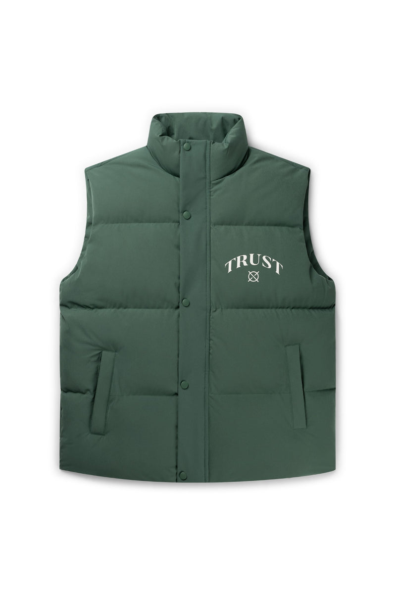 'I'AM NOT BASIC' Green Bodywarmer