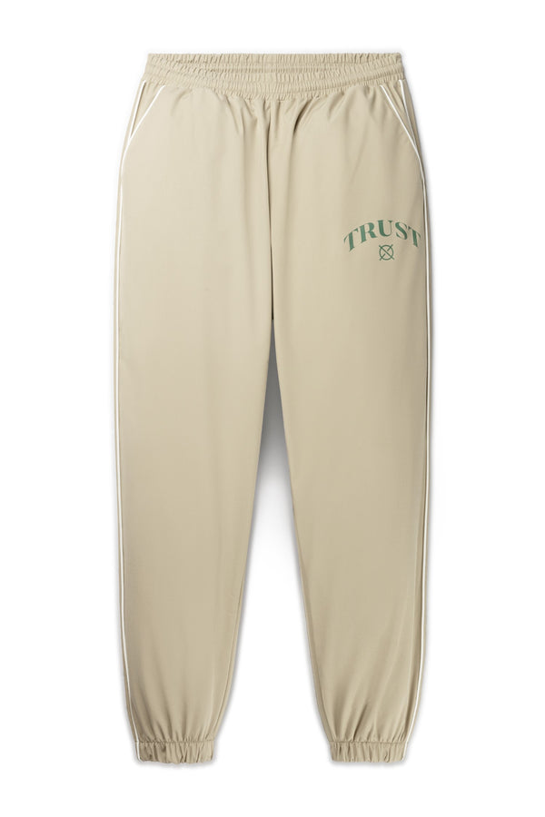 'I'AM NOT BASIC' Beige Tracksuit Pants