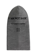 'I'AM NOT BASIC' Grey Balaclava