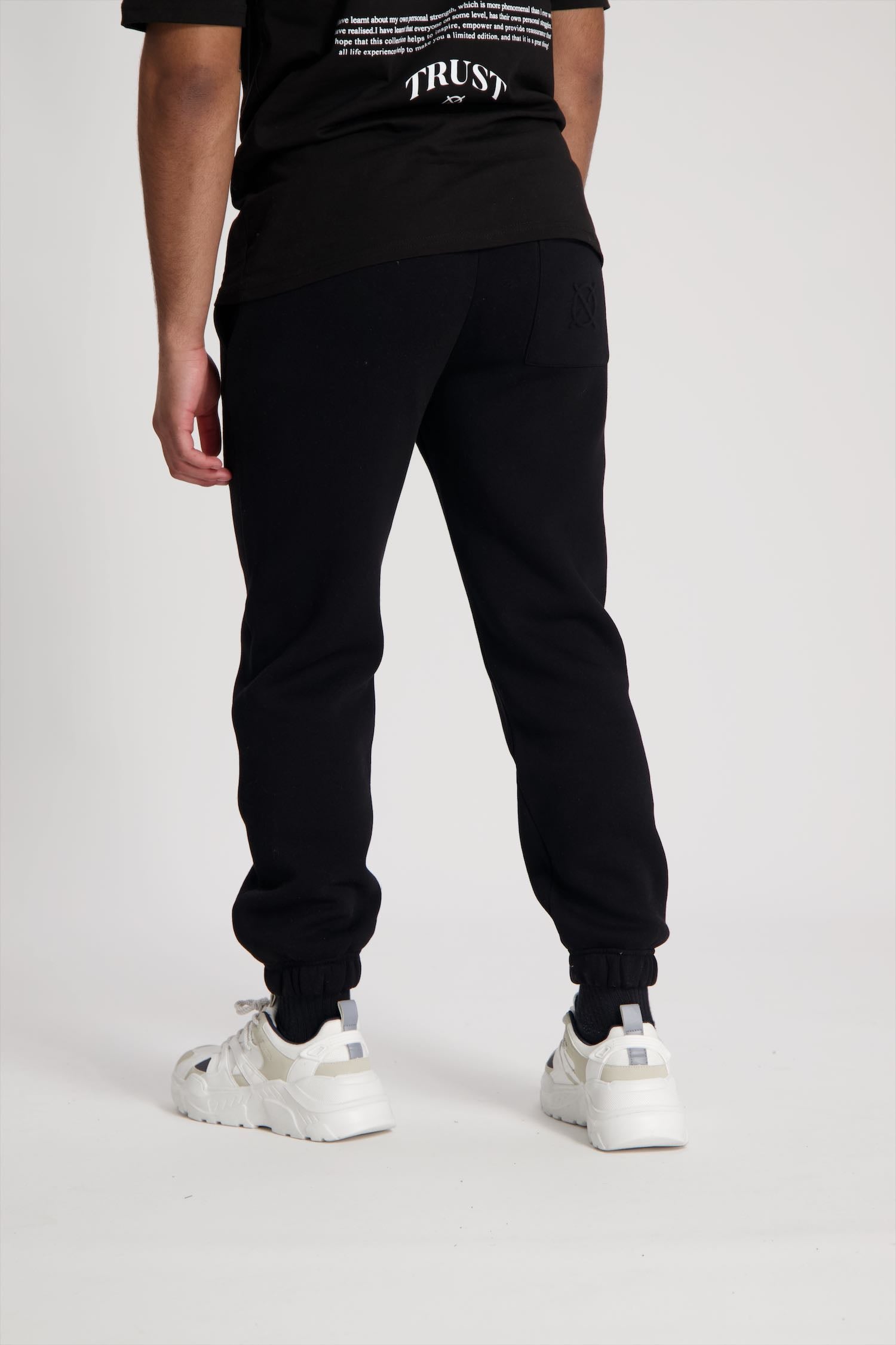 Basic black sweatpants hot sale