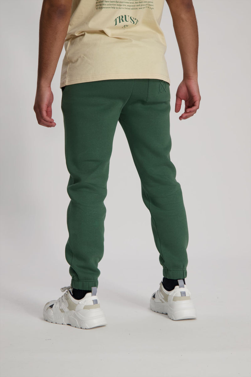 'I'AM NOT BASIC' Green Sweatpants