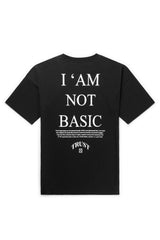 'I'AM NOT BASIC' Black Tee