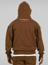 'TRUST Nobody' Brown Zipper Hoodie - TRUST Amsterdam