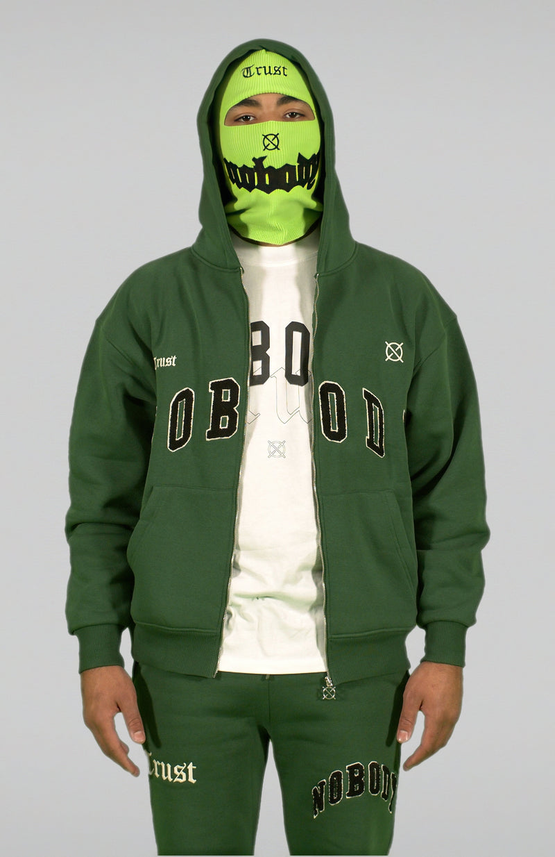 'TRUST Nobody' Green Facemask - TRUST Amsterdam