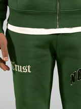 'TRUST Nobody' Green Sweatpants - TRUST Amsterdam